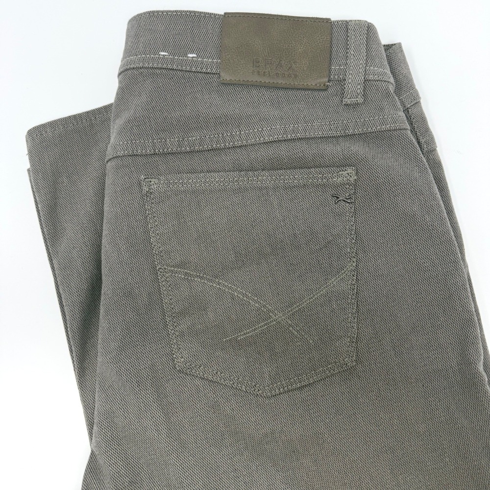 Brax Style Cooper Marathon Two Tone Pants Mens 36x34 Gray Brown Straight‎ Leg